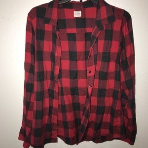 J. Crew Plaid Button Down Top